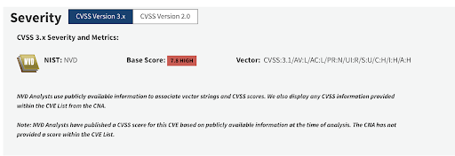 cvss 3.x. severity and metrics