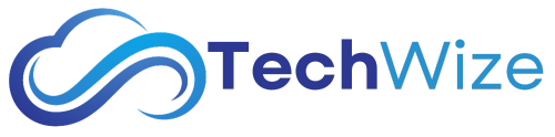 cropped Blue Minimalist TechWize Logo Design 1
