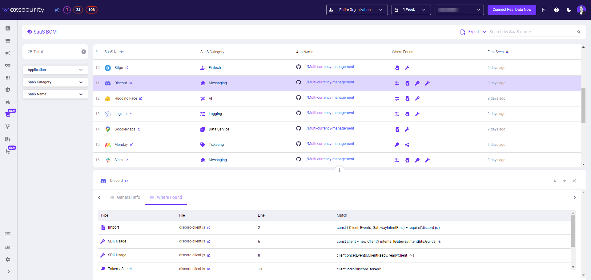 SaaS BOM page