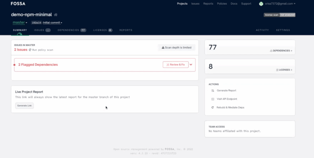 FOSSA review process