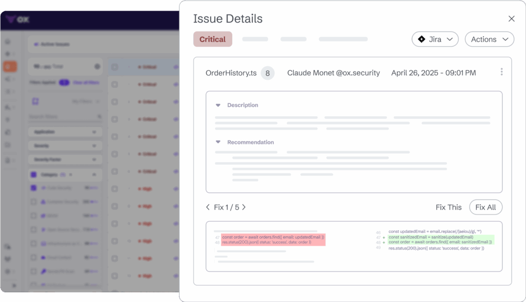 ox issue details