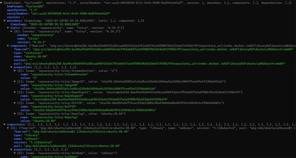 CycloneDX SBOM in the terminal