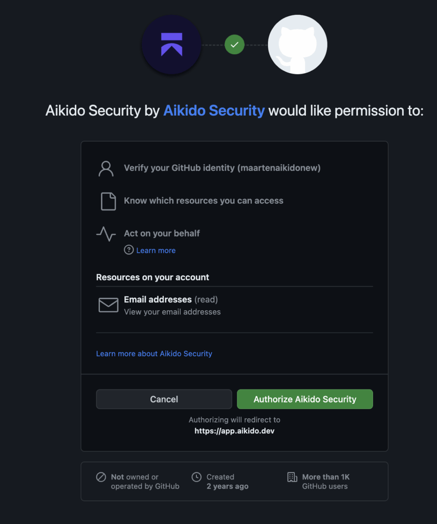 Connect Aikido to GitHub