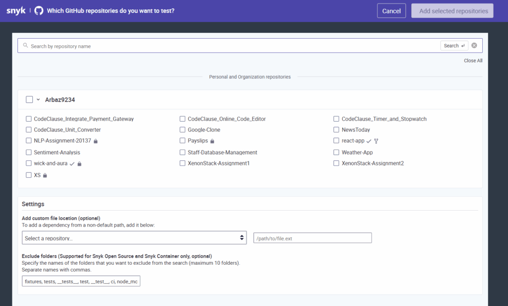 connect Your Repository to Snyk