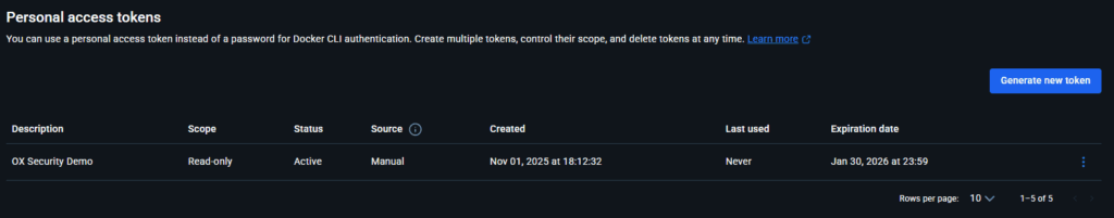 Personal Access Tokens