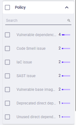 Filters to Separate SAST and SCA