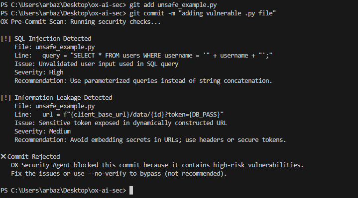 Detailed diagnostics of the SQL injection vector