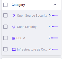 Filters to Separate category