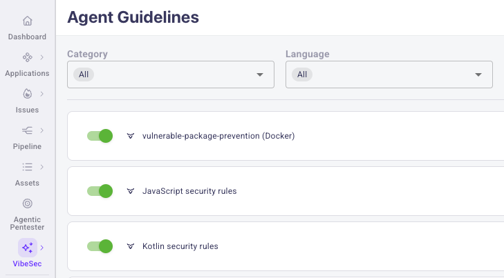 OX VibeSec Agent guidelines.