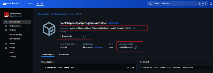Docker Hub showing mutable base image tag resolving to different digests over time, illustrating non-deterministic CI/CD build and pipeline security risk