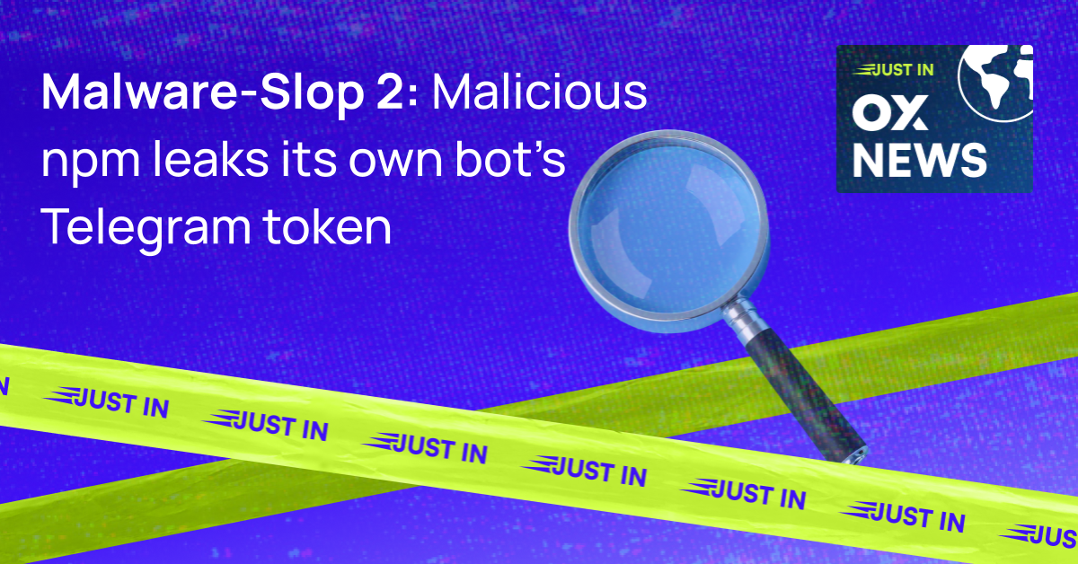 Malware Slop 2 Malicious npm package leaks Its own bot’s Telegram key (3)
