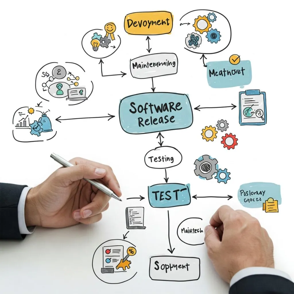 Inline illustration for the AI-generated code security article depicting how LLM coding assistants produce syntactically clean but structurally vulnerable code that bypasses traditional static analysis detection patterns