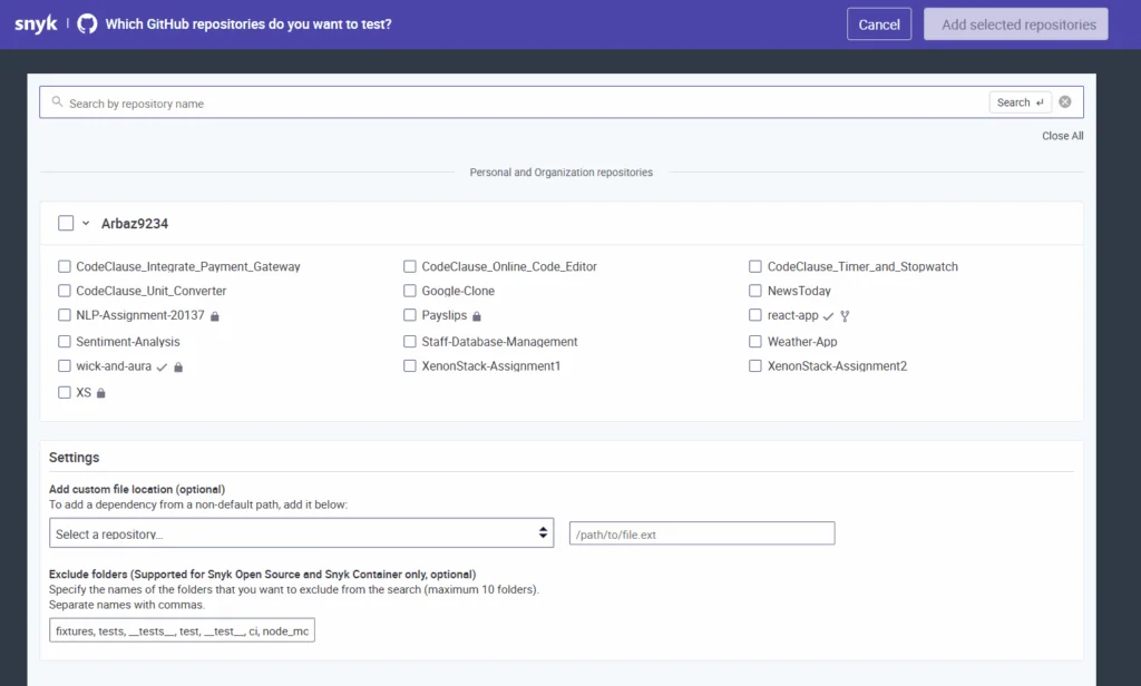 connect Your Repository to Snyk