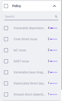 Filters to Separate SAST and SCA