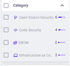 Filters to Separate category
