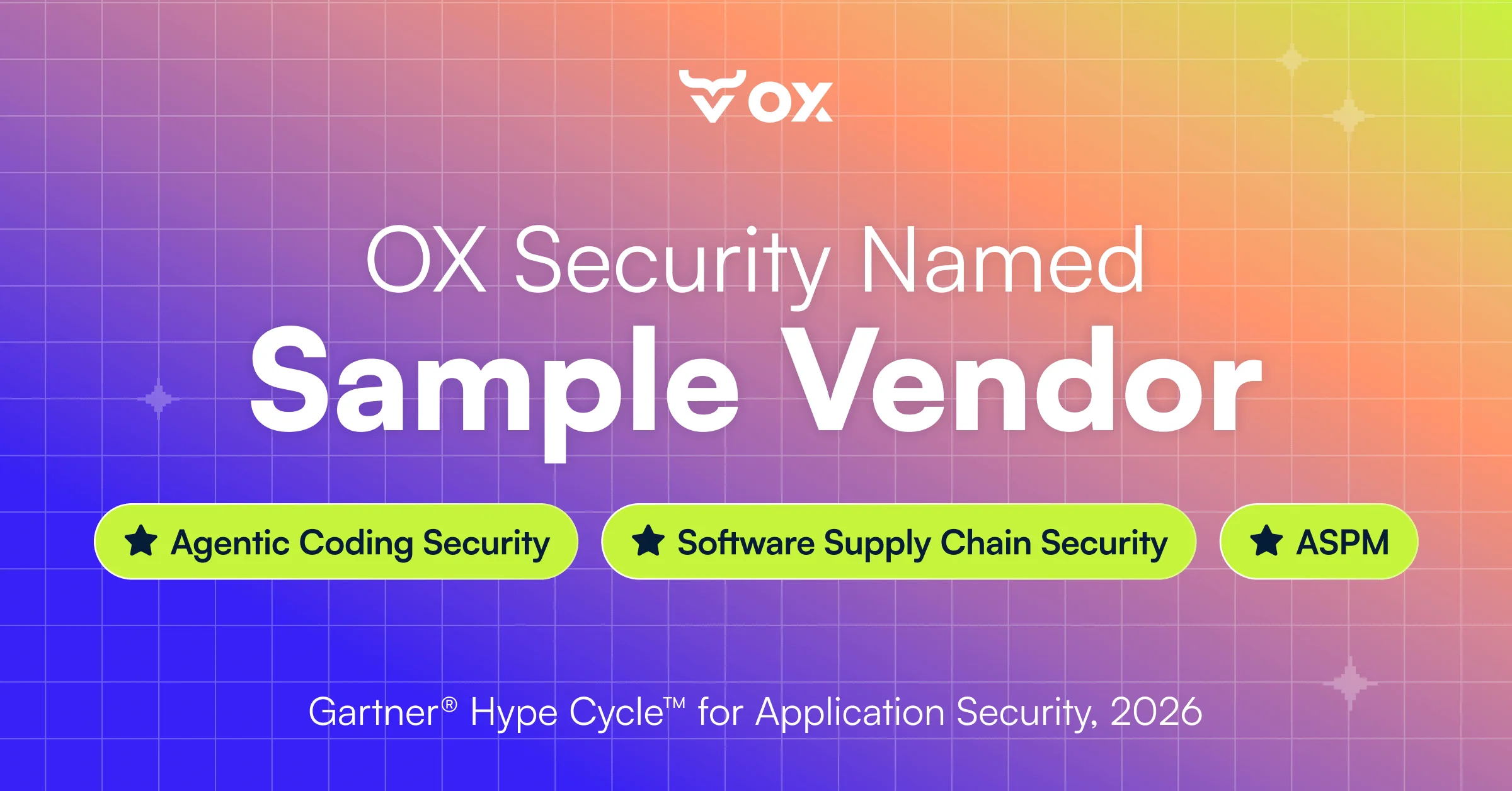 OX Security Named Sample Vendor